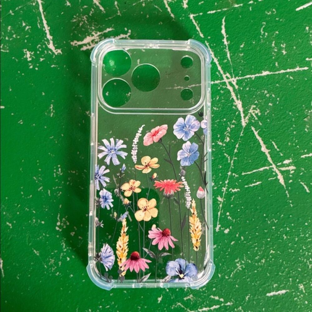 Phone 17 Pro, Screen Protector, Floral Slim Clear Case, 20H-179PH005